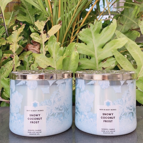 Bath and body works Snowy coconut frost three wicked candle set - Picture 6 of 6